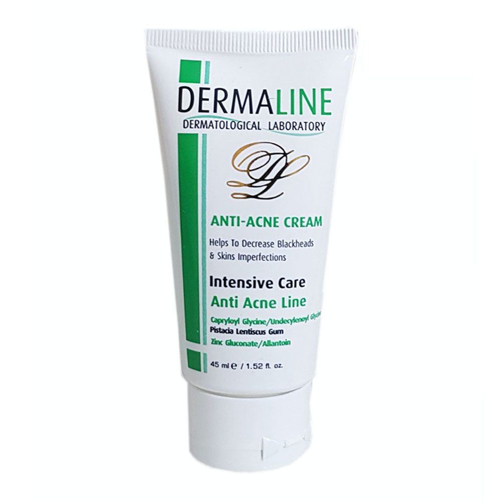 کرم مناسب پوست‌های جوش‌دار درمالاین_anti acne cream DERMALINE - داروخانه آنلاین اصفهان دارو | ارسال رایگان | تحویل فوری نمای ۲