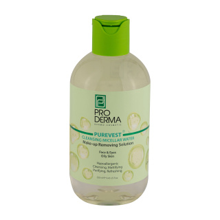 محلول پاک کننده آرایش چشم و صورت پرودرما مناسب پوست چرب-250میلی