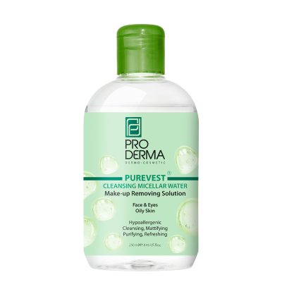 محلول پاک کننده آرایش چشم و صورت پرودرما مناسب پوست چرب-250میلی