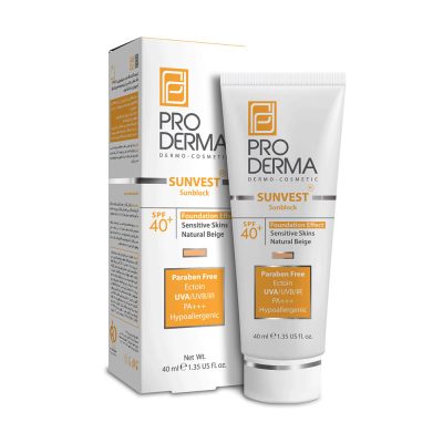 کرم ضد آفتاب مینرال بژ روشن پرودرما با ⁺SPF40 مناسب پوست های حساس-۴۰میلی