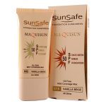 كرم ضد آفتاب كرم پودری SPF50 بژ وانیلی (N15) مکی سان سان سیف_SunSafe Maquisun Foundation Sunscreen SPF50