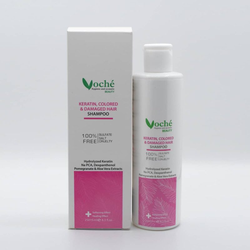 شامپو کراتینه موهای رنگ شده وچه_Voche Keratin Colored And Damaged Hair Shampoo - تصویر 1