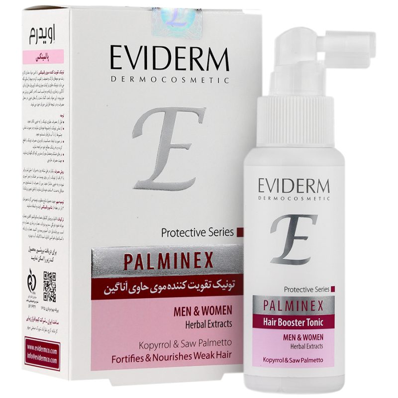 تونیک تقویت کننده و ضدریزش مو پالمینکس اویدرم_Eviderm Palminex Anti Hair Loss Tonic - تصویر 1