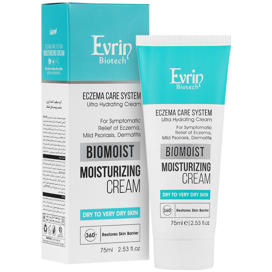 کرم مرطوب کننده پوست خشک بیومویست اورین_Evrin Biomoist Moisturizing Cream For Dry Skin - داروخانه آنلاین اصفهان دارو | ارسال رایگان | تحویل فوری نمای ۲