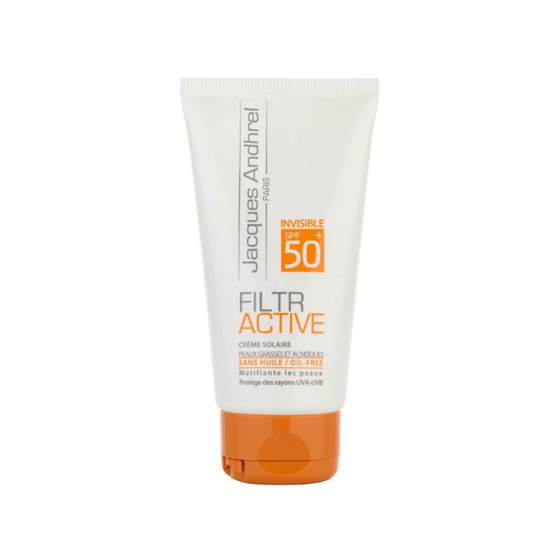 کرم ضدآفتاب بدون رنگ ژاک آندرل پوست چرب فیلتر اکتیو_Jacqes Andher Paris Sunscreen Solar SPF50 - تصویر 1