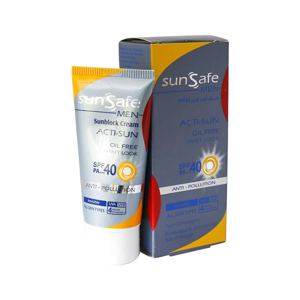 اقاین سان کرم ضد آفتاب SPF40 آقایان سان سیف_Sun Safe Sunblock Cream SPF40 For Men - تصویر 1