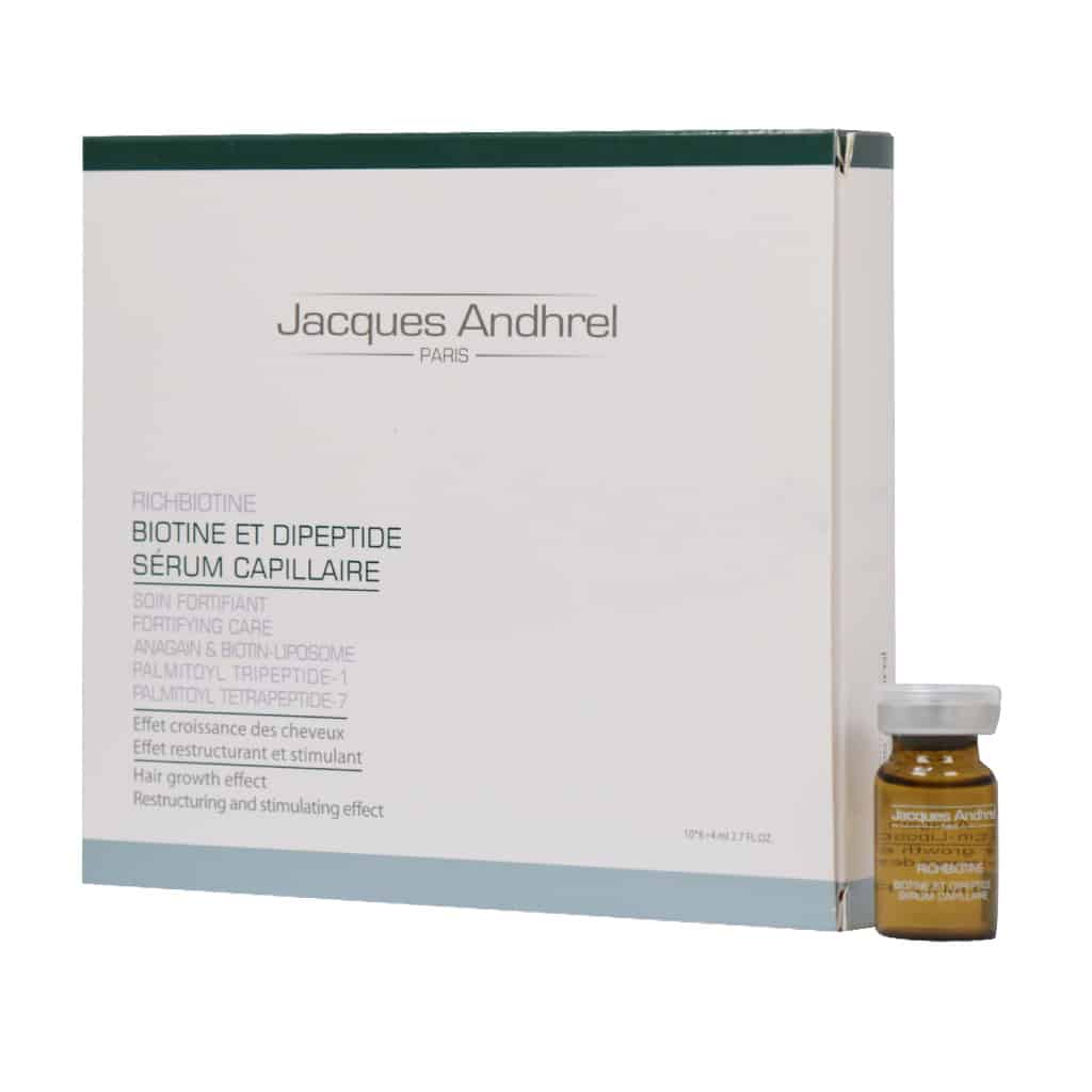 سرم تقویت کننده مو حاوی بیوتین و دی سرم تقویت کننده مو حاوی بیوتین و دی پپتید ژاک آندرل 8 میلی لیتر | Jacques Andhrel Biotin And Dipeptide Serum Capillaire - تصویر 1