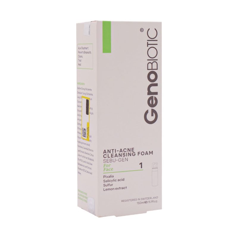 فوم شستشوی ضد آکنه سبوژن 1_Geno Biotic Sebu Gen Anti Acne Cleansing Foam 1 - تصویر 1