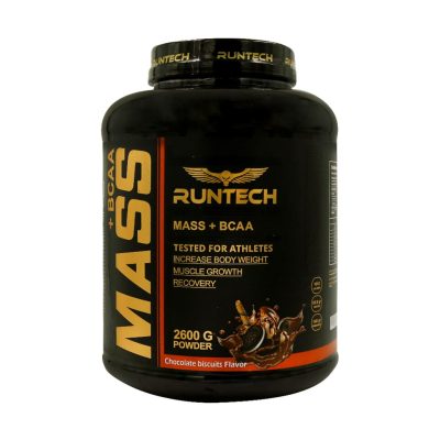 مکمل پودر مس + بی سی ای ای 2600 گرمی ران تِک_MASS+BCAA2600 GR RUNTECH