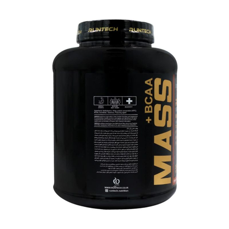 مکمل پودر مس + بی سی ای ای  2600 گرمی ران تِک_MASS+BCAA2600 GR  RUNTECH - تصویر 2