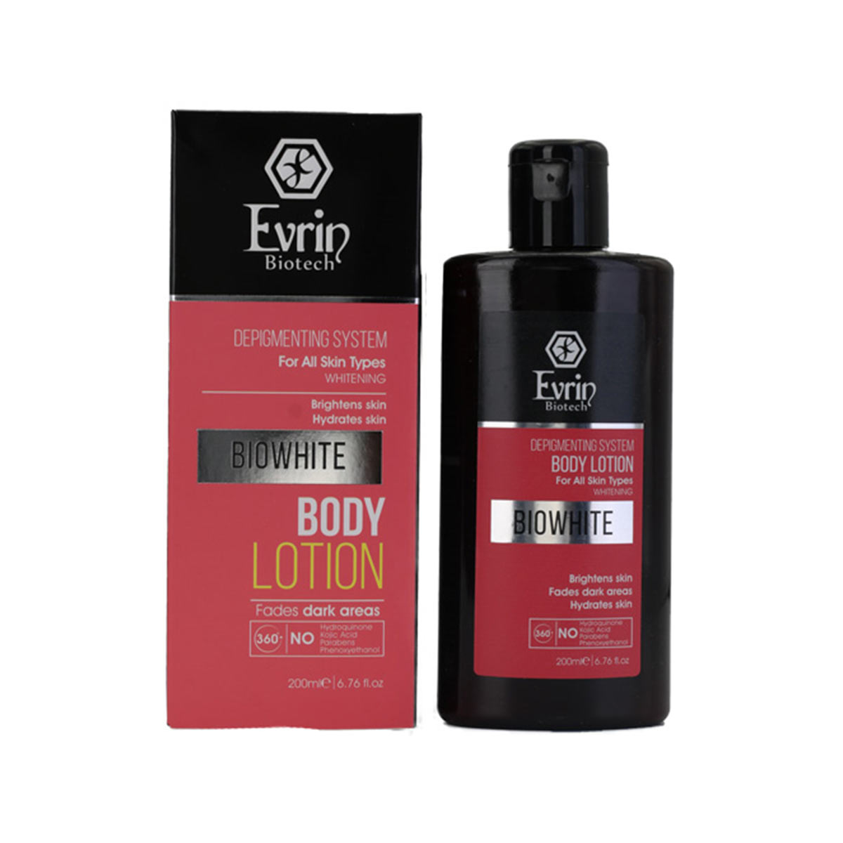 لوسیون روشن کننده بدن بایووایت اورین_Evrin Biowhite Body Lightener For All Skin Types - داروخانه آنلاین اصفهان دارو | ارسال رایگان | تحویل فوری نمای ۲