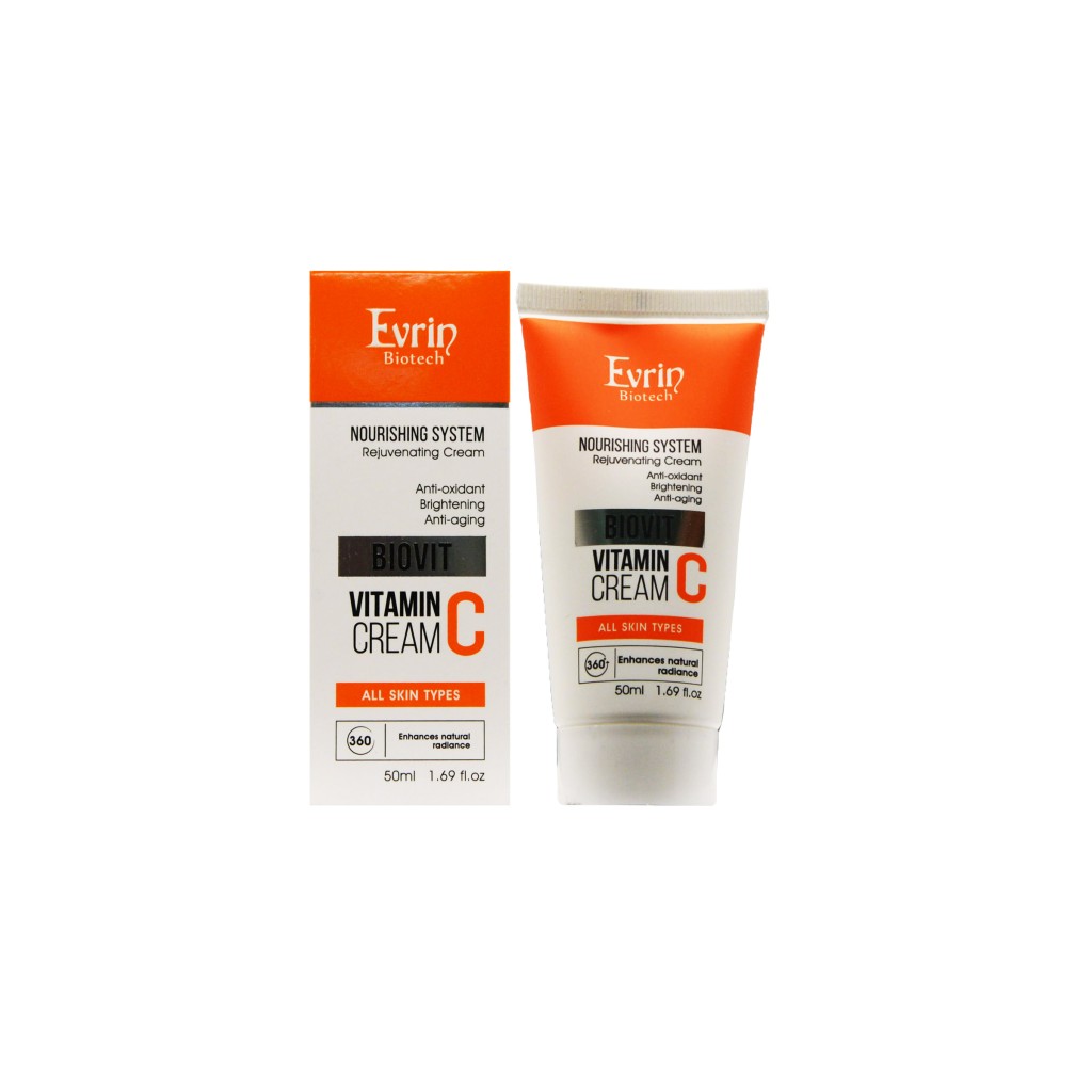 کرم تغذیه کننده حاوی ویتامین C بایوویت اورین_Evrin Biovit Vitamin C Cream - داروخانه آنلاین اصفهان دارو | ارسال رایگان | تحویل فوری نمای ۲