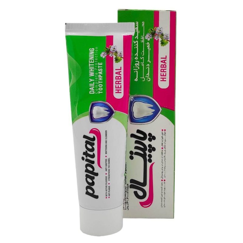 خمیردندان گیاهی حاوی پرسیکا پاپیتالPAPITAL HERBAL DAILY WHIT - تصویر 1