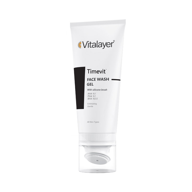 ژل شستشوی صورت تایم ویت ویتالیر 200 میلی لیتر | Vitalayer Timevit Face Wash Gel 200ml - داروخانه آنلاین اصفهان دارو | ارسال رایگان | تحویل فوری نمای ۲