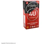 کاندوم حاوی اسانس انار تاخیری اینفینیتی12عددی  CONDOMS INFINITY