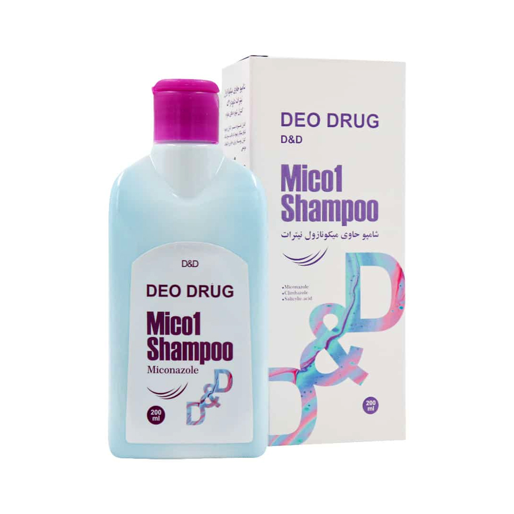 دئودراگ شامپو میکونازول نیترات کنترل شوره های مقاوم 200ML نمای ۳