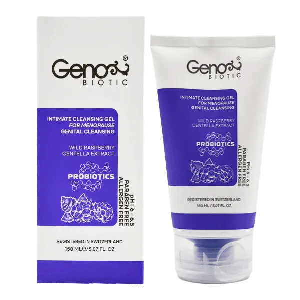 Genabiotic-Intimate-Cleansing-Gel-For-Menopause-1 ژل بهداشتی بانوان یائسه ژنوبایوتیک Geno Biotic Probiotic Intimate Cleansing Gel For Menopause - تصویر 1