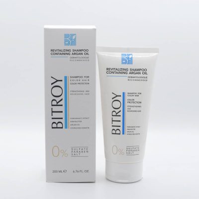شامپو حیات بخش روغن آرگان موی رنگ شده بیتروی_Bitroy Revitalizing Shampoo Containing Argan Oil Suitable For Colored Hair