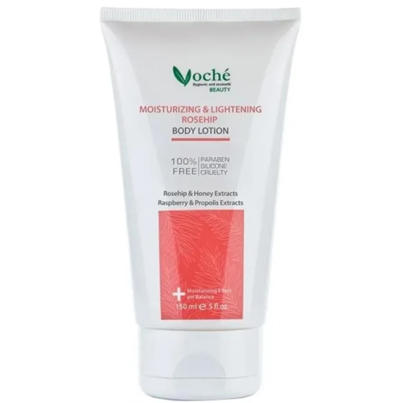 لوسیون مرطوب کننده و شفاف کننده بدن حاوی عصاره رزهیپ وچه_Voche Rosehip Moisturizing Body Lotion - تصویر 2