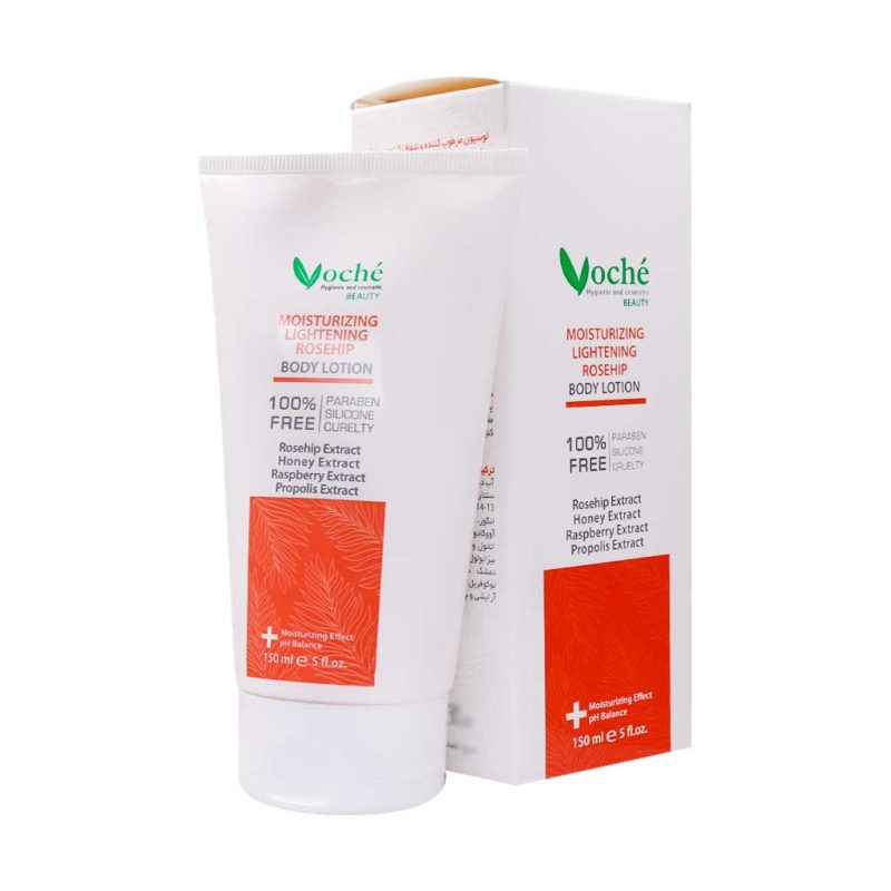 لوسیون مرطوب کننده و شفاف کننده بدن حاوی عصاره رزهیپ وچه_Voche Rosehip Moisturizing Body Lotion - تصویر 3