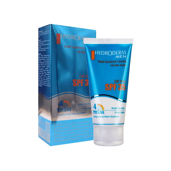 کرم ضد آفتاب اقایان فاقد چربی بی رنگ هیدرودرم-SPF35 - داروخانه آنلاین اصفهان دارو | ارسال رایگان | تحویل فوری نمای ۲