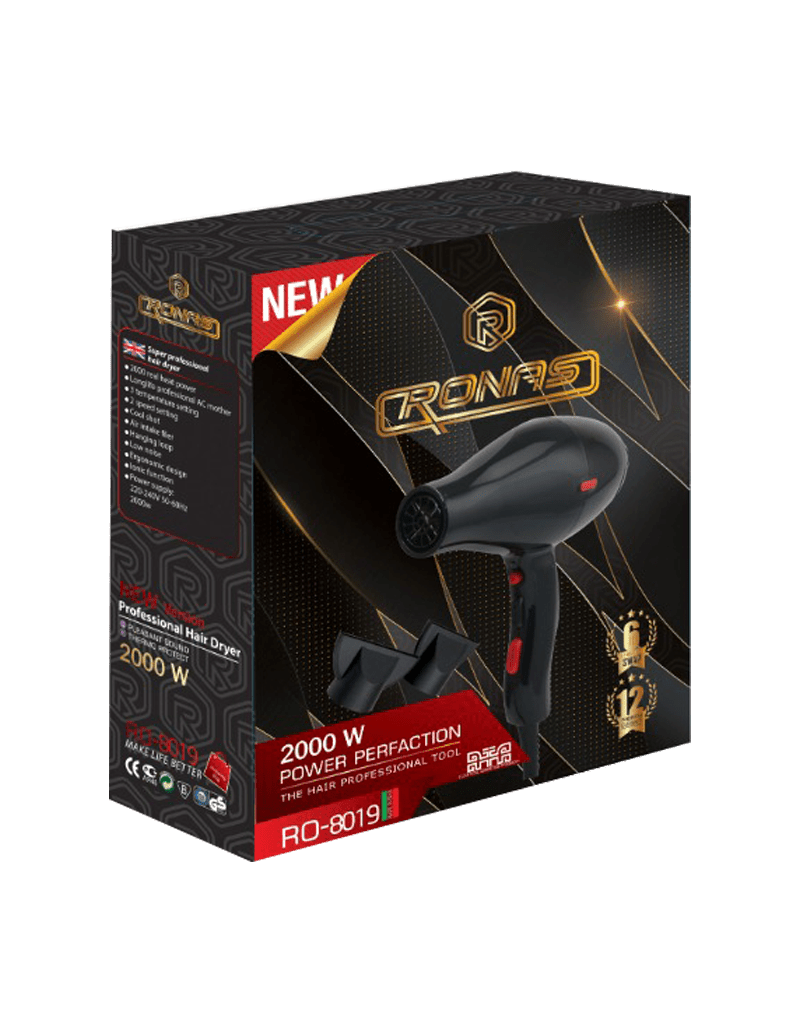 سشوار روناس1 سشوار حرفه ای روناس مدل RO-8019 RONAS hair tool - تصویر 2