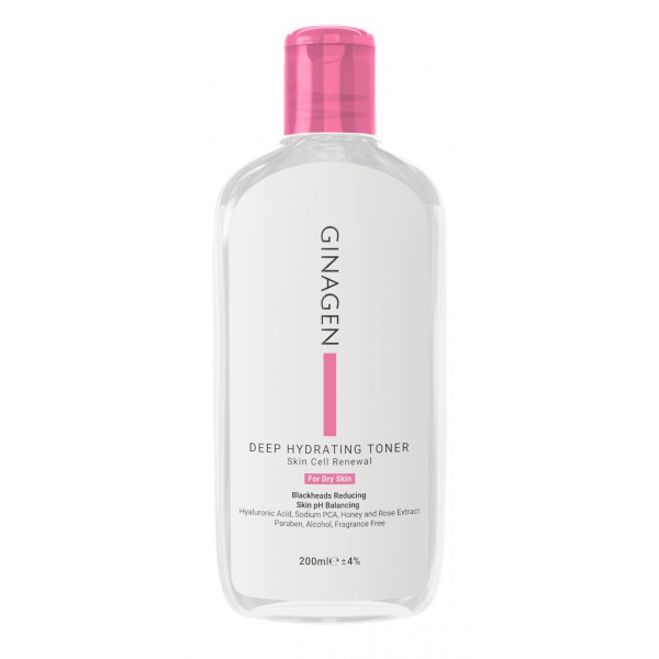 تونر رطوبت رسان عمیق صورت پوست خشک ژیناژن_ Ginagen Deep Hydrating Toner For Dry Skin - داروخانه آنلاین اصفهان دارو | ارسال رایگان | تحویل فوری نمای ۲