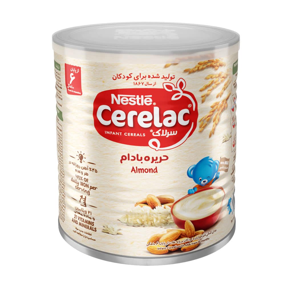 سرلاک حریره بادام به همراه شیر نستله_Cerelac Almond With Milk - داروخانه آنلاین اصفهان دارو | ارسال رایگان | تحویل فوری نمای ۲