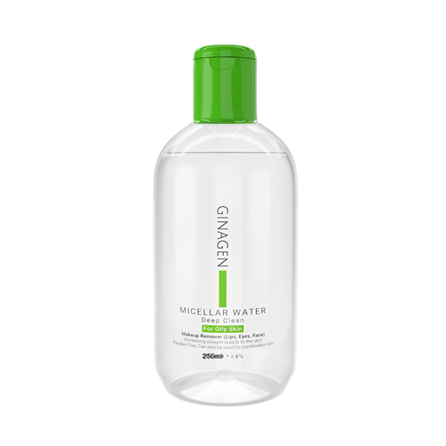 میسلار واتر پوست چرب ژیناژن_Ginagen Micellar Water For Oily Skin - داروخانه آنلاین اصفهان دارو | ارسال رایگان | تحویل فوری نمای ۲