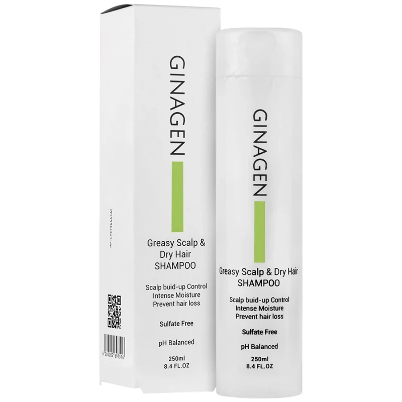 شامپو کف سر چرب و ساقه موی خشک ژیناژن_Ginagen Greasy Scalp And Dry Hair Shampoo - تصویر 1