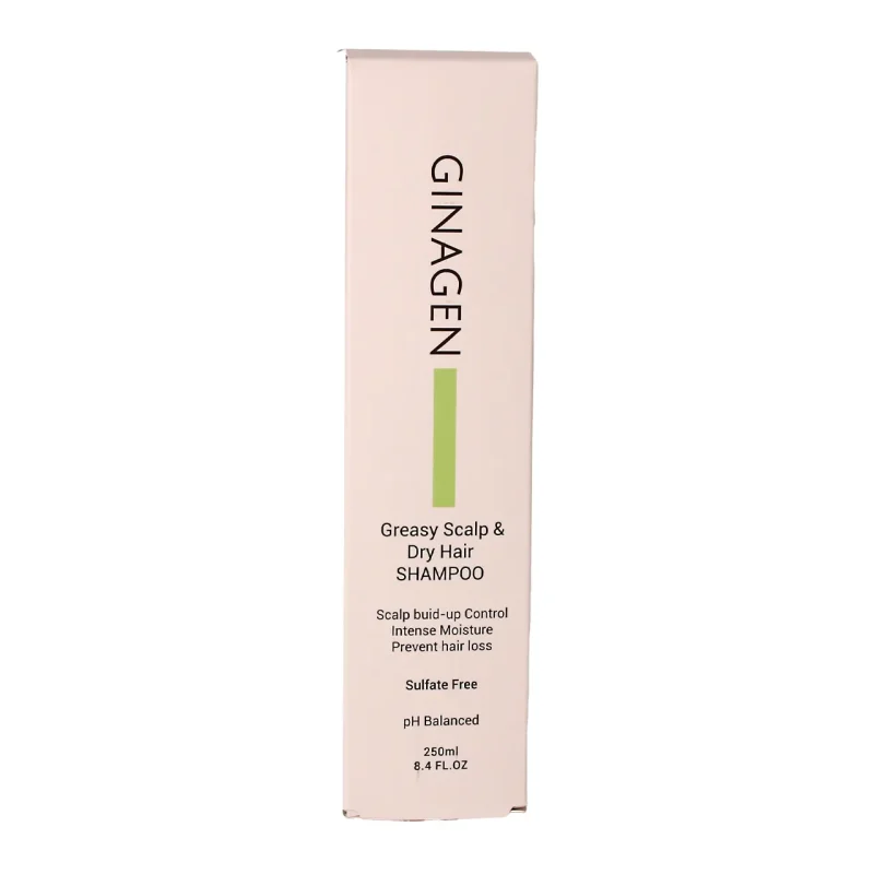 شامپو کف سر چرب و ساقه موی خشک ژیناژن_Ginagen Greasy Scalp And Dry Hair Shampoo - تصویر 2