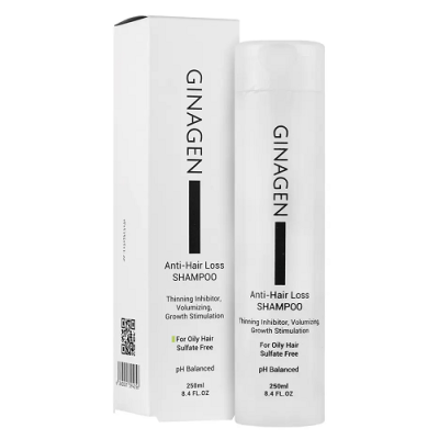 شامپو فری سولفات ضد ریزش مو PH Balanced مناسب موهای چرب ژیناژن_GinaGen Greasy Scalp & Dry Hair Free Sulfate Shampoo