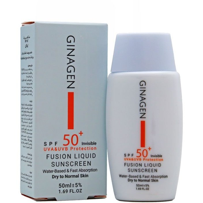 ضد افتاب بی رنگ ژیناژن کرم ضد آفتاب بی رنگ پوست خشک و نرمال ژیناژن_Invisible Sunscreen For Dry To Normal Skin - تصویر 1