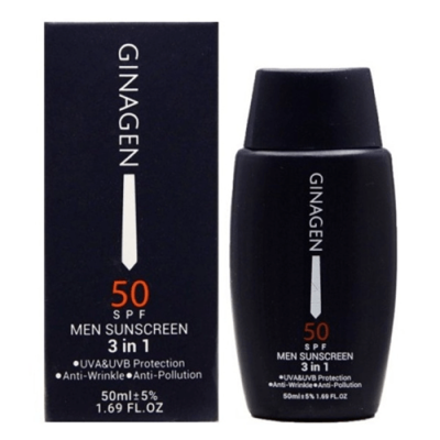 کرم ضد آفتاب 3 در 1 آقایان SPF50 ژیناژن_Ginagen 3 In 1 Sunscreen Spf 50 For Men
