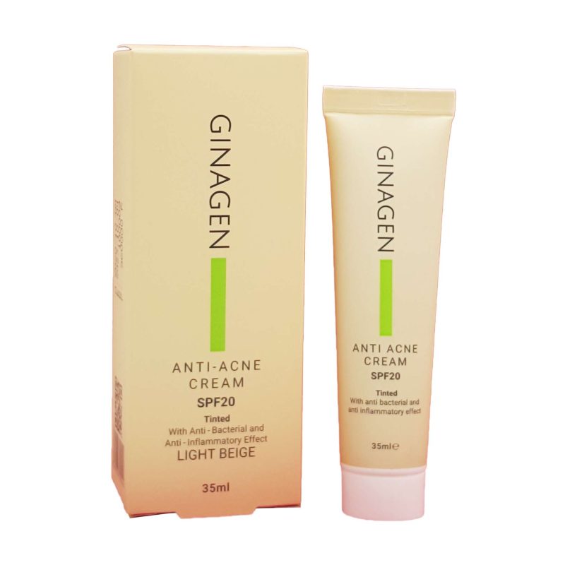 کرم ضد جوش رنگی ژیناژن (بژ طبیعی)_Ginagen Tinted Anti Acne Cream - تصویر 1