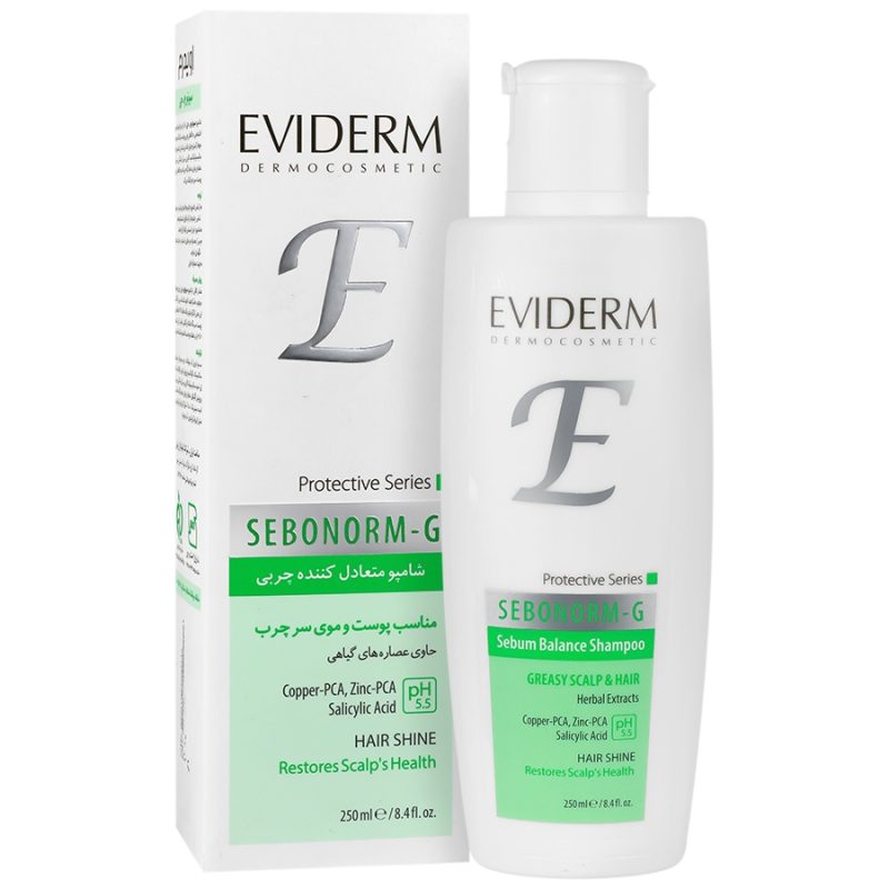 شامپو پوست و موی سر چرب سبونورم-جی اویدرم_Eviderm Sebonorm G Shampoo - تصویر 1