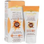 کرم ضدآفتاب فاقد جاذبهای شیمیایی SPF50 بژ طبیعی سان سیف_Sun Safe VitiSense Sunblock Cream SPF50