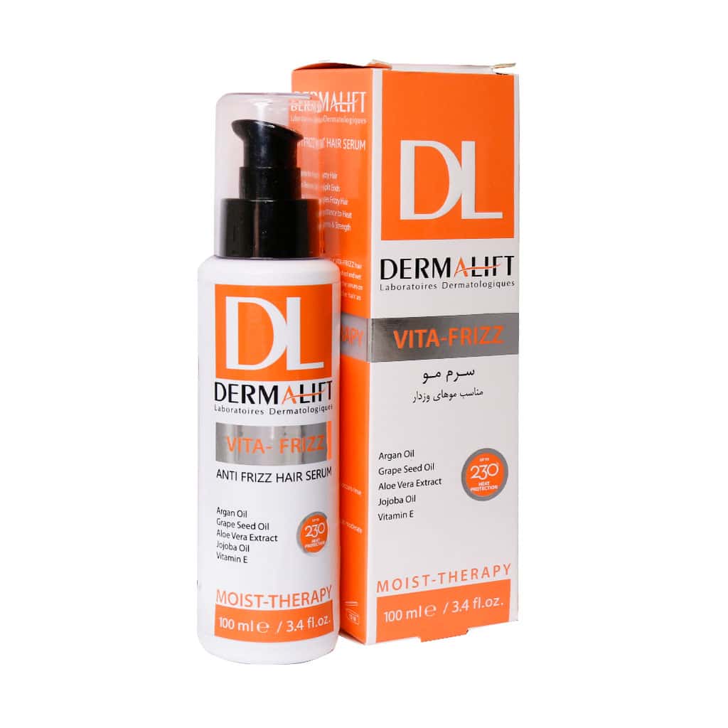سرم موهای وزدار درمالیفت_Dermalift Vita Frizz Hair Serum - داروخانه آنلاین اصفهان دارو | ارسال رایگان | تحویل فوری نمای ۲