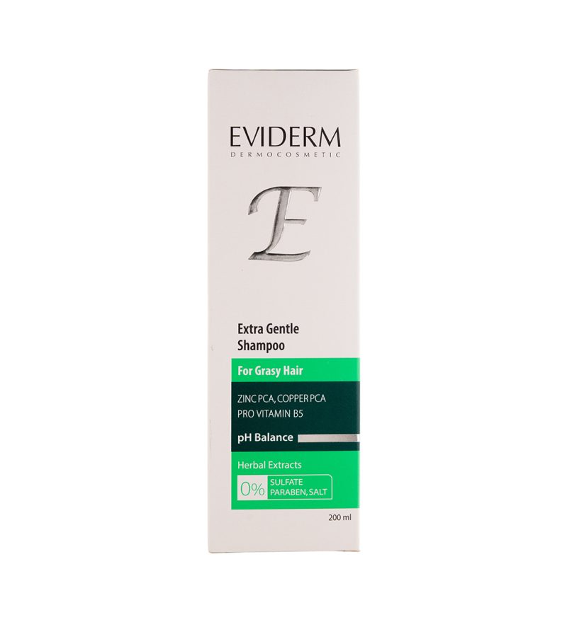 شامپو فاقد سولفات موی چرب اویدرم_Eviderm Extra Gentle Shampoo For Grasy Hair - تصویر 2