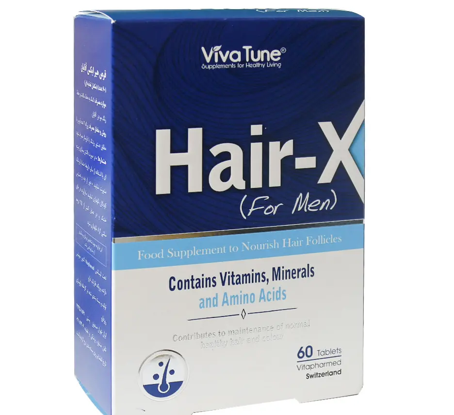 قرص هیرایکس آقایان ویواتون TAB HAIR X FOR MEN VIVATONE - داروخانه آنلاین اصفهان دارو | ارسال رایگان | تحویل فوری نمای ۲