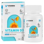 قرص ویتامین D3 1000 ویتامدیک 90 عدد_Vitamediq Vitamin D3 1000 IU 90 Tablets