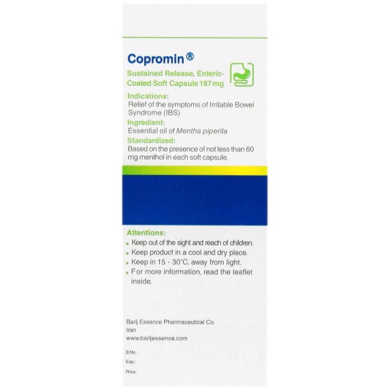 کپسول کوپرومین باریج_Barij Essence Copromin - تصویر 4