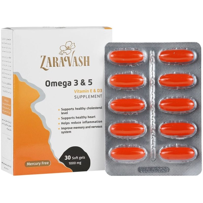 کپسول ژلاتینی امگا 3،5 زراوش - تصویر 1