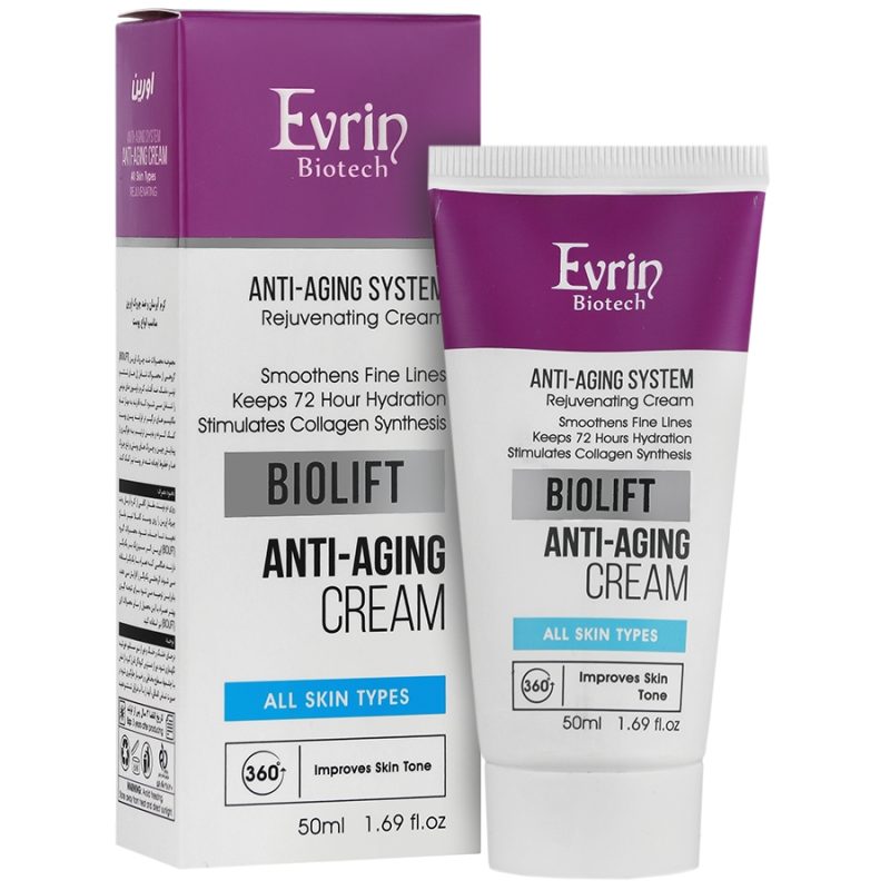کرم آبرسان و ضد چروک بایولیفت اورین 50 میلی لیتر_Evrin Biolift Anti Aging Cream - تصویر 1