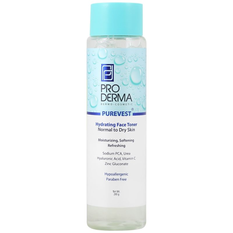 تونر آبرسان پوست معمولی تا خشک پرودرما 200 میلی لیتر_Pro Derma Purevest Hydrating Face Toner For Dry Skin - تصویر 1