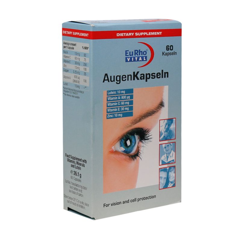 کپسول اوژن یوروویتال 60 عددی_Eurho Vital Augen Eye Capsule with 10 mg Lutein - تصویر 1