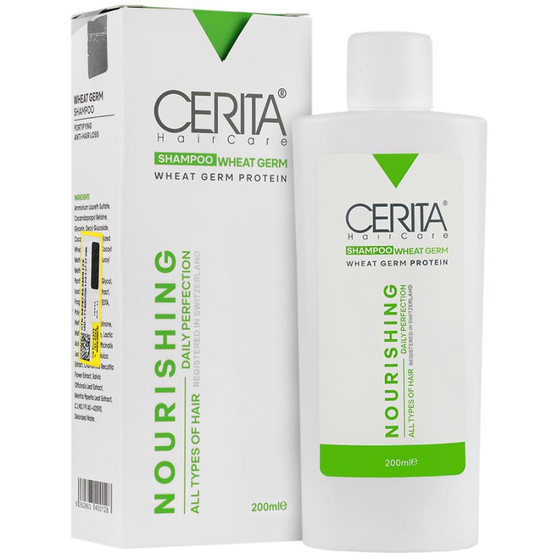 شامپو تقویت کننده جوانه گندم سریتا_Anti Hair Loss Wheat Germ Shampoo Cerita - تصویر 1