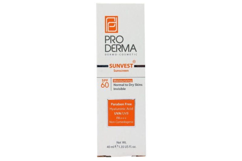 ضد آفتاب و مرطوب کننده پرودرما SPF60 سان وست (بی رنگ)_Sunscreen Moisturizing Cream For Normal To Dry Skin SPF60 Pro Derma - تصویر 2