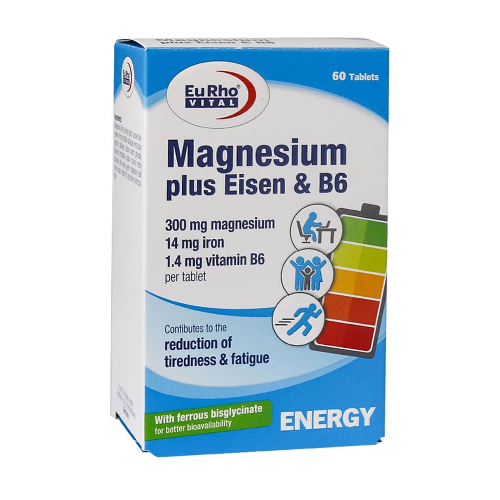 منیزیم ایزن منیزیم پلاس آیزن و ب6 یوروویتال_Magnesium Plus Eisen And B6 Eurho Vital - تصویر 1