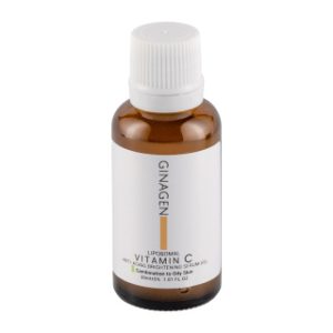 ژل سرم ویتامین C ژیناژن مدل Liposomal مناسب پوست چرب و مختلط حجم 30 میلی لیتر Ginagen Vitamin C Brightening Gel For Oily Skin 30 ml
